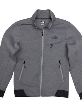 THE NORTH FACE Shell Jacket Gray Full Zip Sweater Shacket Mens Small